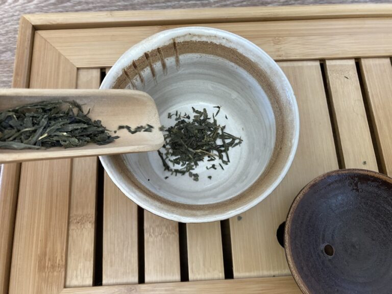 Zelený čaj Sencha v čajovém moři