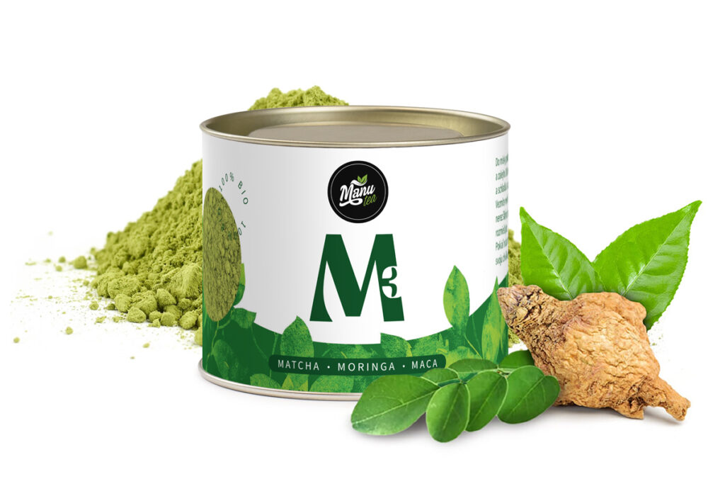 M3 - MATCHA, MORINGA, MACA BIO - dárková dóza 40 g